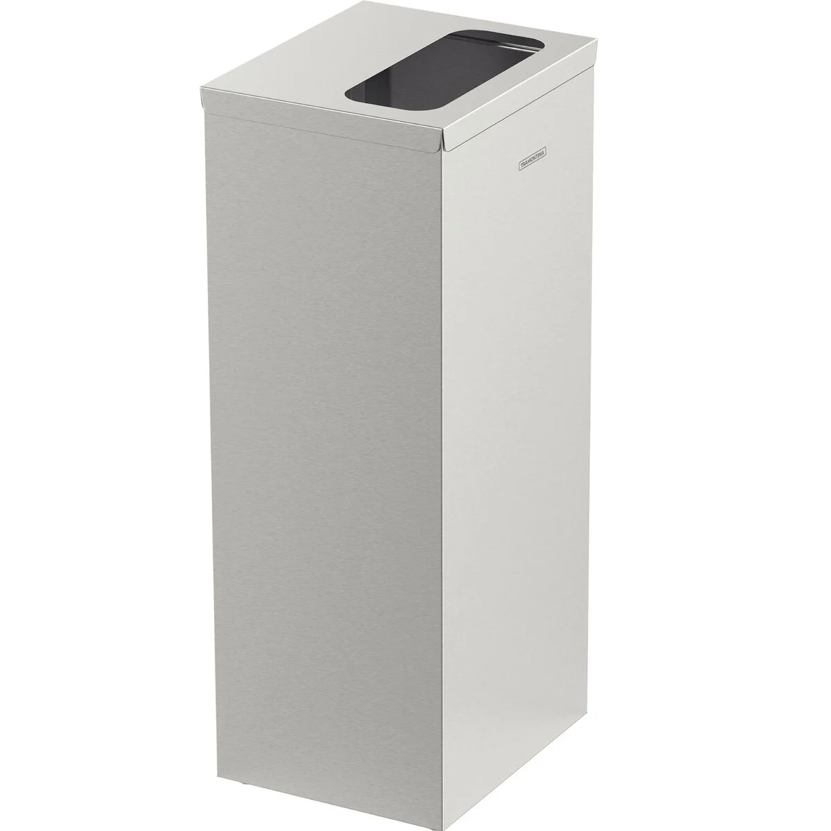 Lixeira Inox Tramontina Square com Acabamento Acetinado 50 L
