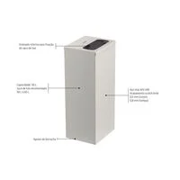 Lixeira Inox Tramontina Square com Acabamento Acetinado 50 L