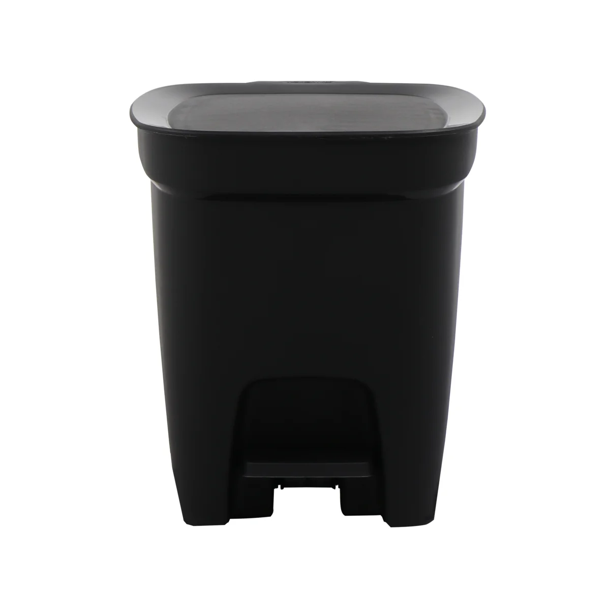 Lixeira Tramontina Compact Pedal em Polipropileno Preto e Haste em Aço Galvanizado 7 L