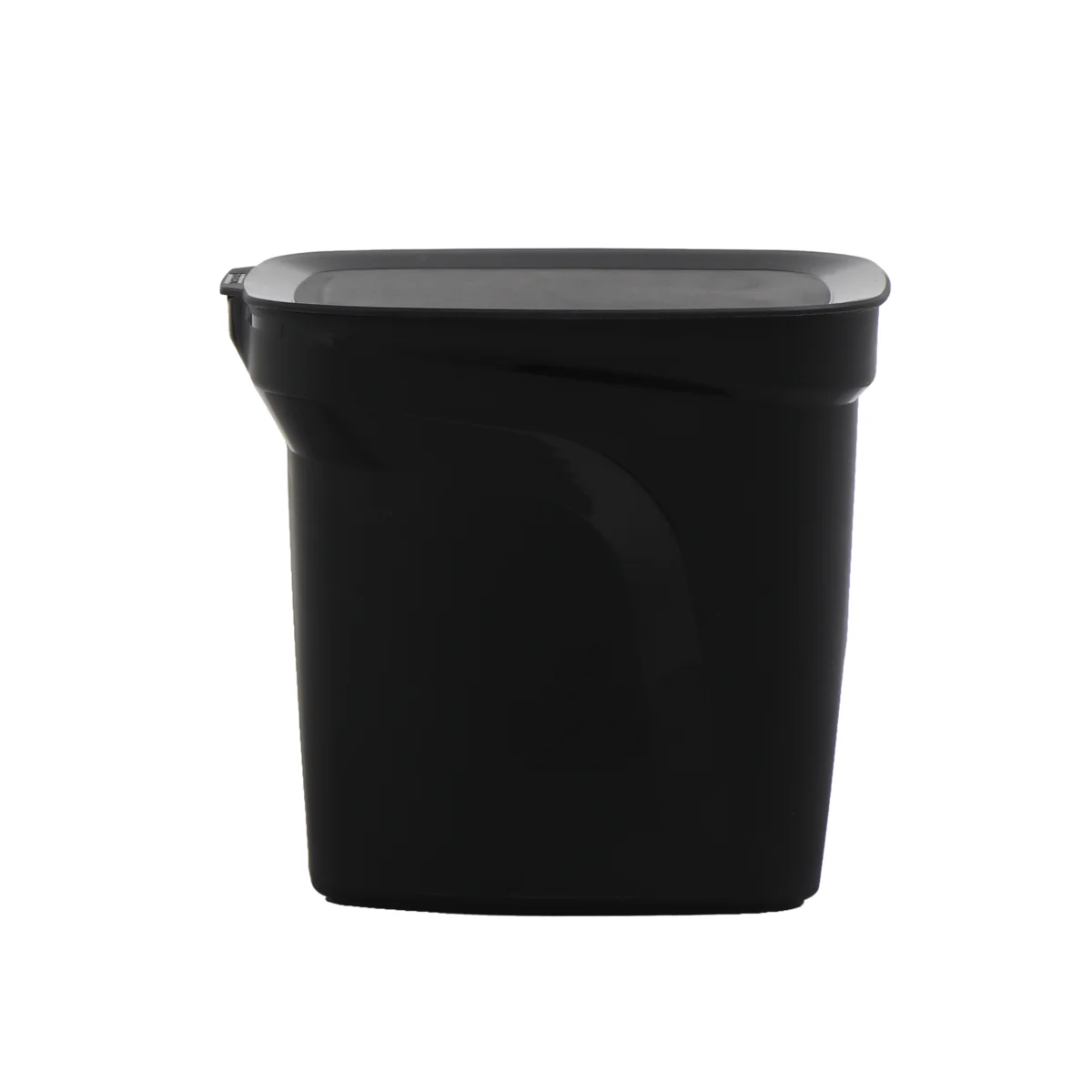 Lixeira Tramontina Compact Pedal em Polipropileno Preto e Haste em Aço Galvanizado 7 L