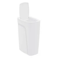 Lixeira Tramontina Compact em Polipropileno Branco com Tampa Click 10,5 L