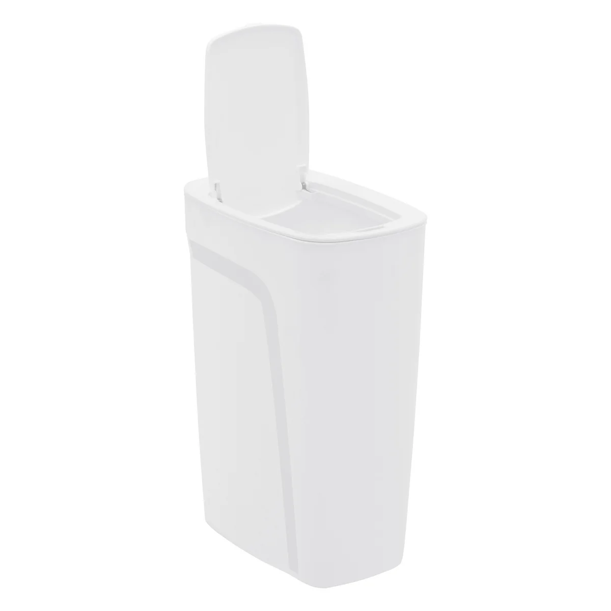 Lixeira Tramontina Compact em Polipropileno Branco com Tampa Click 10,5 L