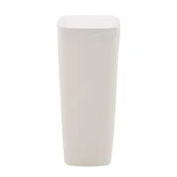 Lixeira Tramontina Compact em Polipropileno Branco com Tampa Click 10,5 L