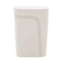 Lixeira Tramontina Compact em Polipropileno Branco com Tampa Click 10,5 L