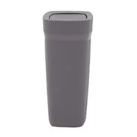 Lixeira Tramontina Compact em Polipropileno Cinza com Tampa Basculante 10,5 L