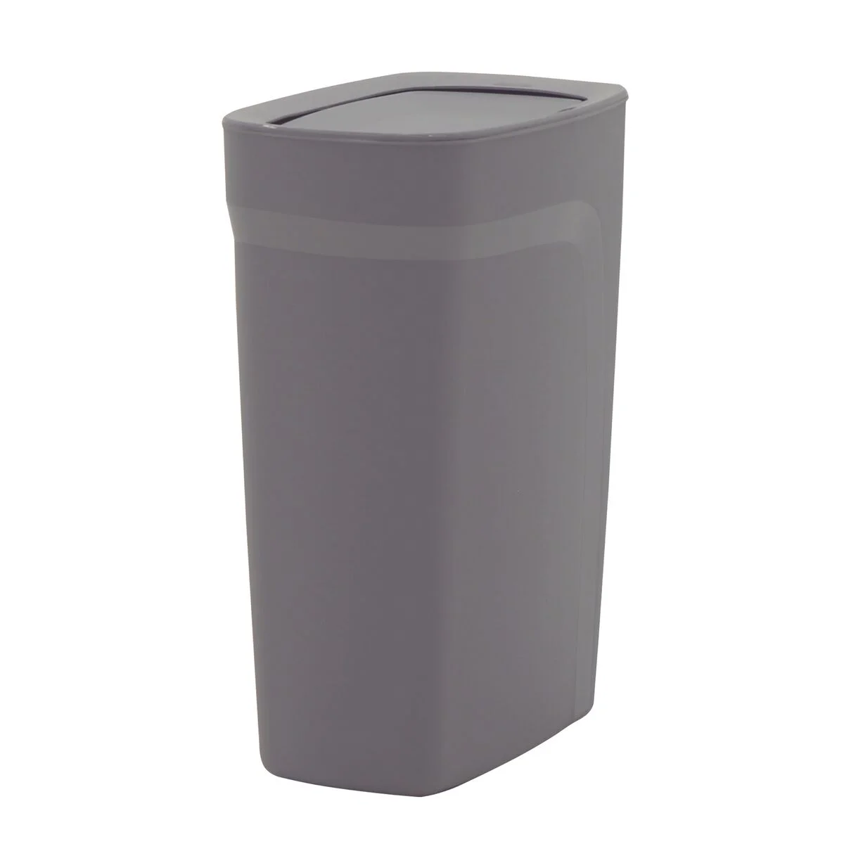 Lixeira Tramontina Compact em Polipropileno Cinza com Tampa Basculante 10,5 L
