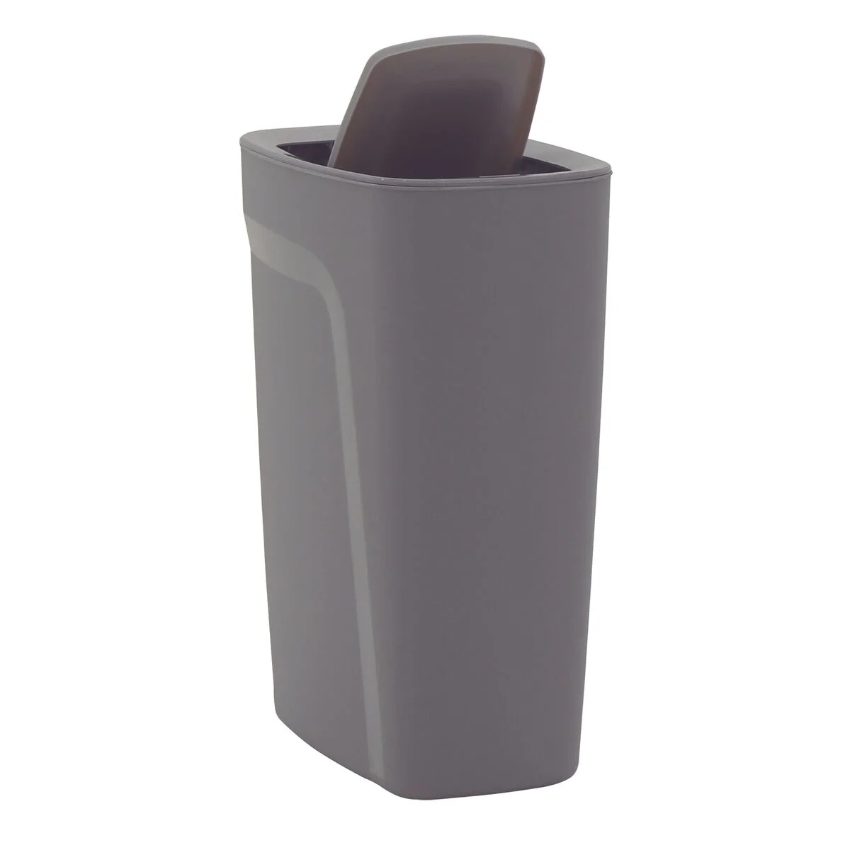 Lixeira Tramontina Compact em Polipropileno Cinza com Tampa Basculante 10,5 L