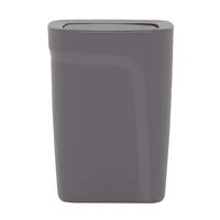 Lixeira Tramontina Compact em Polipropileno Cinza com Tampa Basculante 10,5 L