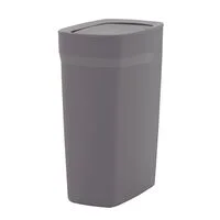 Lixeira Tramontina Compact em Polipropileno Cinza com Tampa Basculante 10,5 L