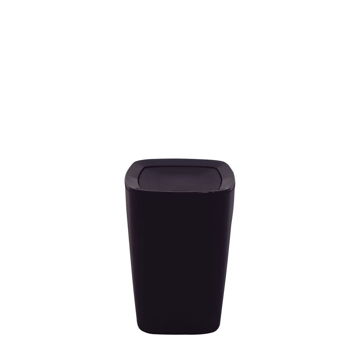 Lixeira Tramontina Compact em Polipropileno Preto com Tampa Basculante 6,5 L