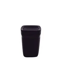 Lixeira Tramontina Compact em Polipropileno Preto com Tampa Basculante 6,5 L