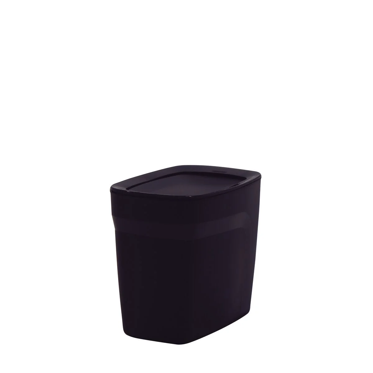 Lixeira Tramontina Compact em Polipropileno Preto com Tampa Basculante 6,5 L