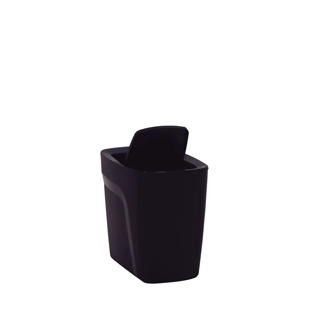 Lixeira Tramontina Compact em Polipropileno Preto com Tampa Basculante 6,5 L