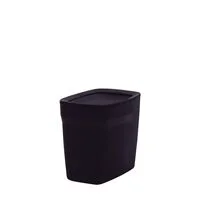 Lixeira Tramontina Compact em Polipropileno Preto com Tampa Basculante 6,5 L