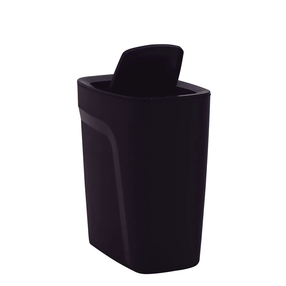 Lixeira Tramontina Compact em Polipropileno Preto com Tampa Basculante 8,5 L