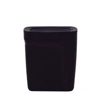 Lixeira Tramontina Compact em Polipropileno Preto com Tampa Basculante 8,5 L
