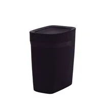 Lixeira Tramontina Compact em Polipropileno Preto com Tampa Basculante 8,5 L