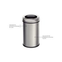 Lixeira Tramontina Friuli em Aço Inox com Acabamento Acetinado 65 L sem Tampa