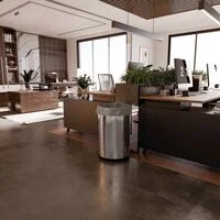 Lixeira Tramontina Liguria em Aço Inox com Acabamento Acetinado 70 L
