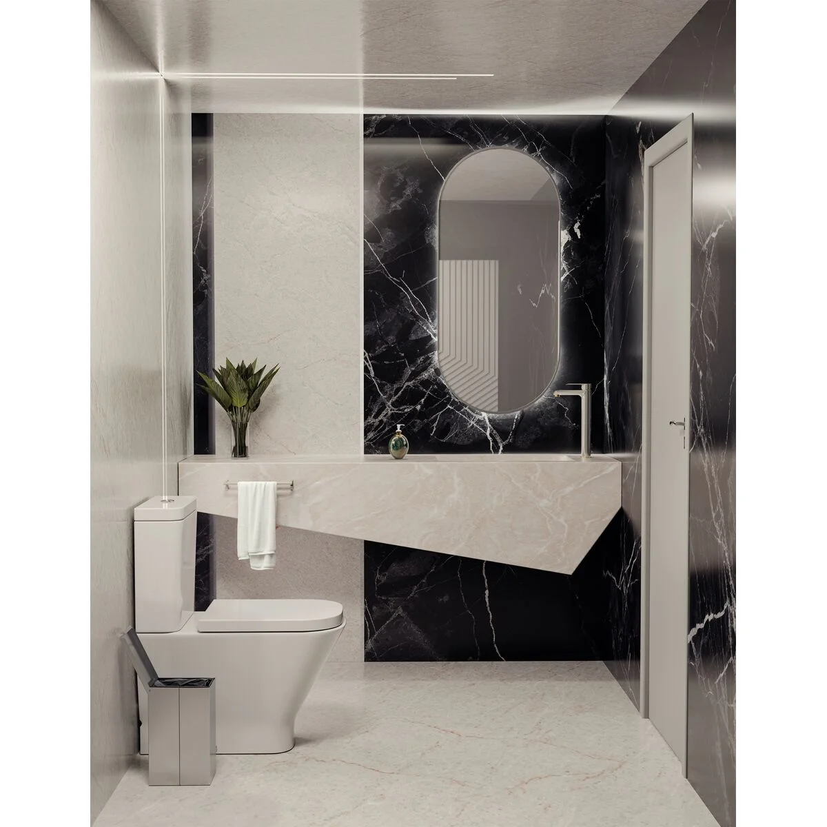 Lixeira Tramontina Luz Slim Swivel em Aço Inox com Acabamento Acetinado 5,5 L