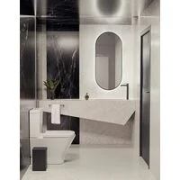Lixeira Tramontina Luz Slim Swivel em Aço Inox com Acabamento Acetinado Black Matte 5,5 L