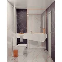Lixeira Tramontina Luz Slim Swivel em Aço Inox com Acabamento Acetinado Gold 5,5 L