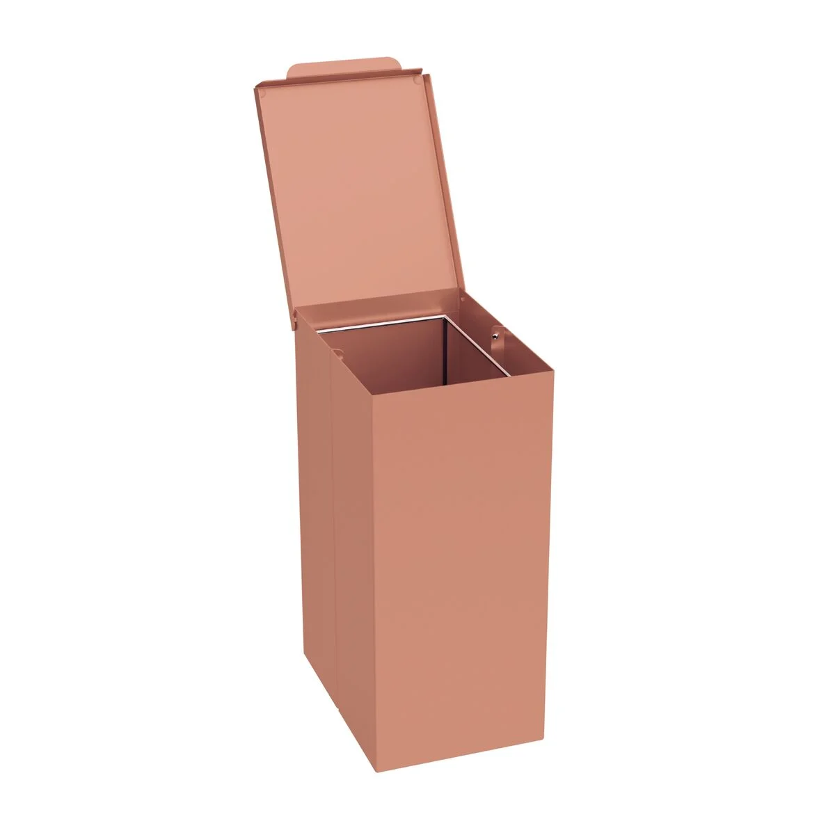 Lixeira Tramontina Luz Slim Swivel em Aço Inox com Acabamento Acetinado Rose Matte 5,5 L