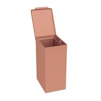 Lixeira Tramontina Luz Slim Swivel em Aço Inox com Acabamento Acetinado Rose Matte 5,5 L