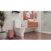 Lixeira Tramontina Luz Slim Swivel em Aço Inox com Acabamento Acetinado Rose Matte 5,5 L