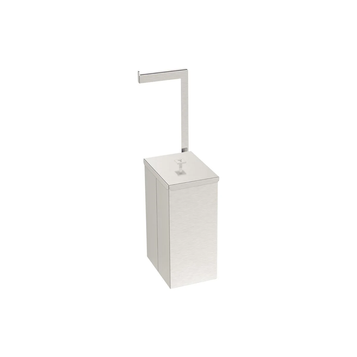 Lixeira Tramontina Luz Slim em Aço Inox 5,5 L com Suporte para Papel Higiênico
