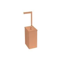 Lixeira Tramontina Luz Slim em Aço Inox com Acabamento Acetinado e Revestimento Rose com Suporte para Papel Higiênico 5,5 L