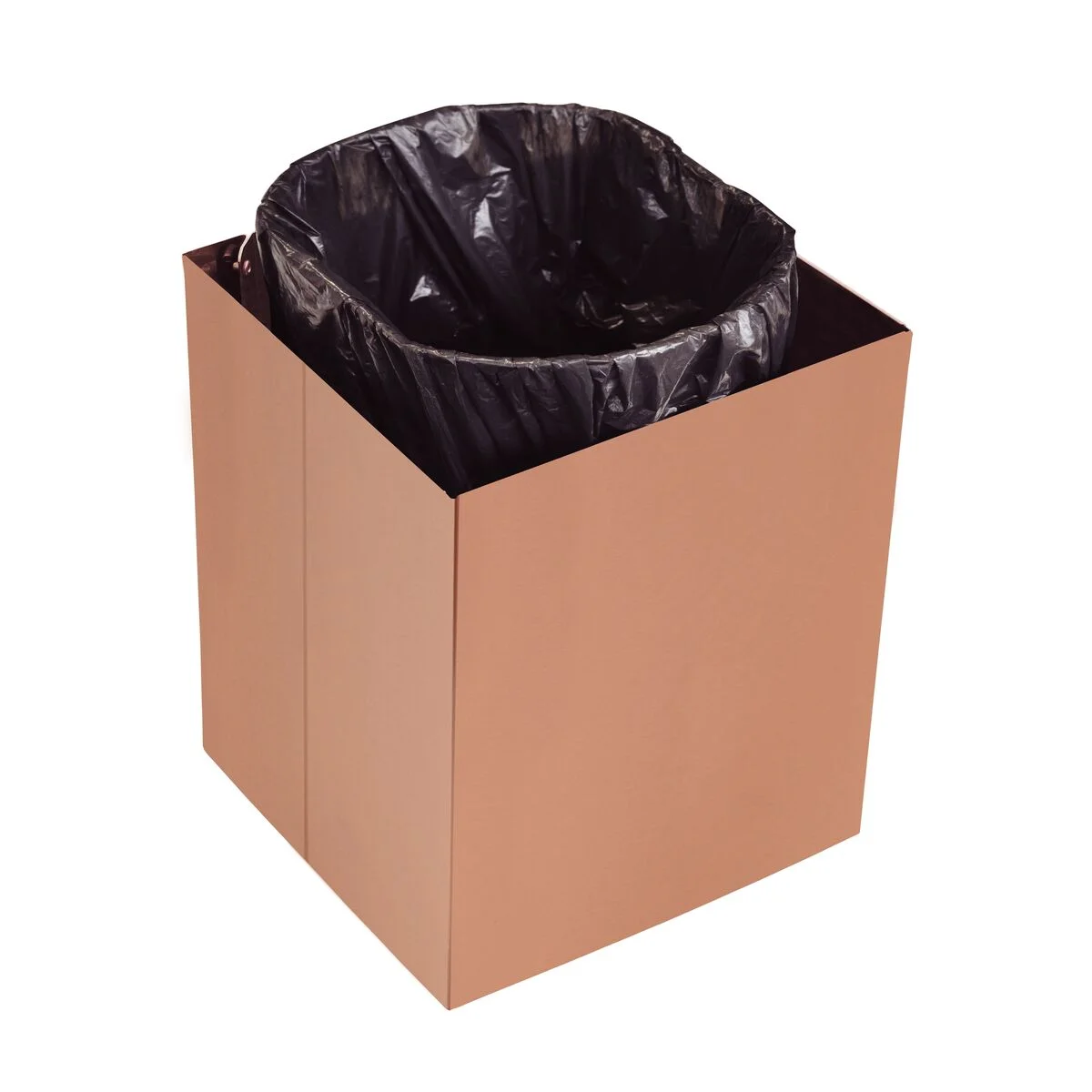 Lixeira Tramontina Luz em Inox com Acabamento Acetinado e revestimento Rose a base de verniz com 4,5 L