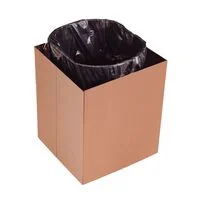 Lixeira Tramontina Luz em Inox com Acabamento Acetinado e revestimento Rose a base de verniz com 4,5 L
