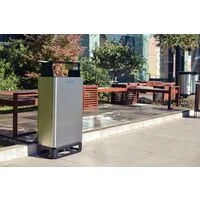 Lixeira Tramontina Modena em Aço Inox com Acabamento Acetinado 80 L