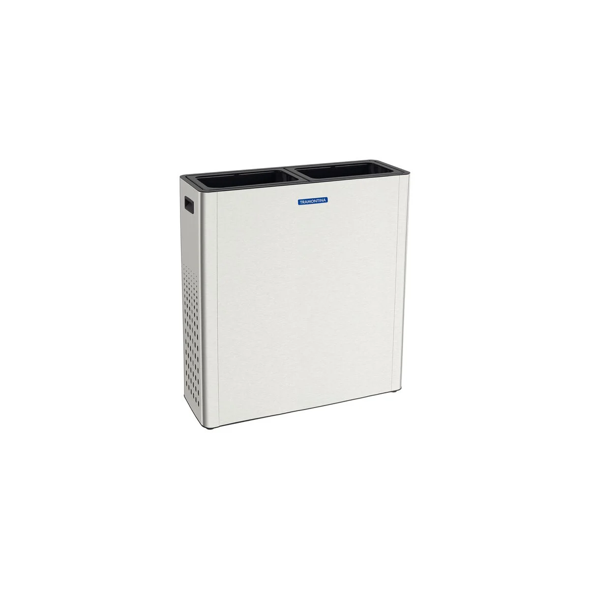 Lixeira Tramontina Sassari Plus em Aço Inox com Acabamento Acetinado 65 + 65 L