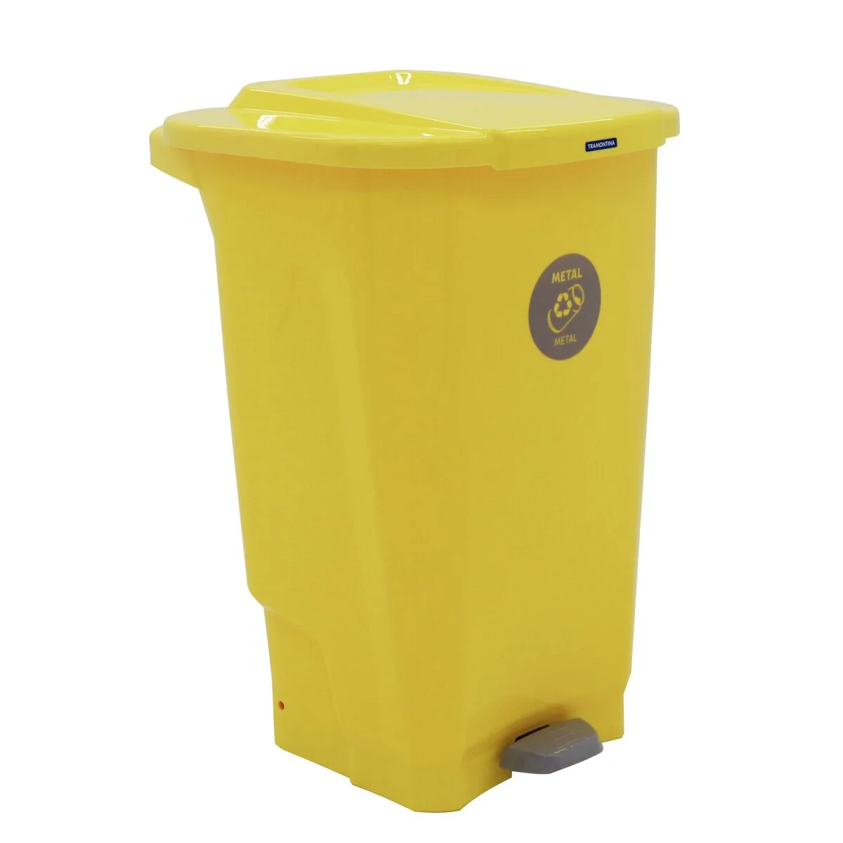 Lixeira Tramontina T-Force Coleta Seletiva em Polipropileno Amarelo 100 L