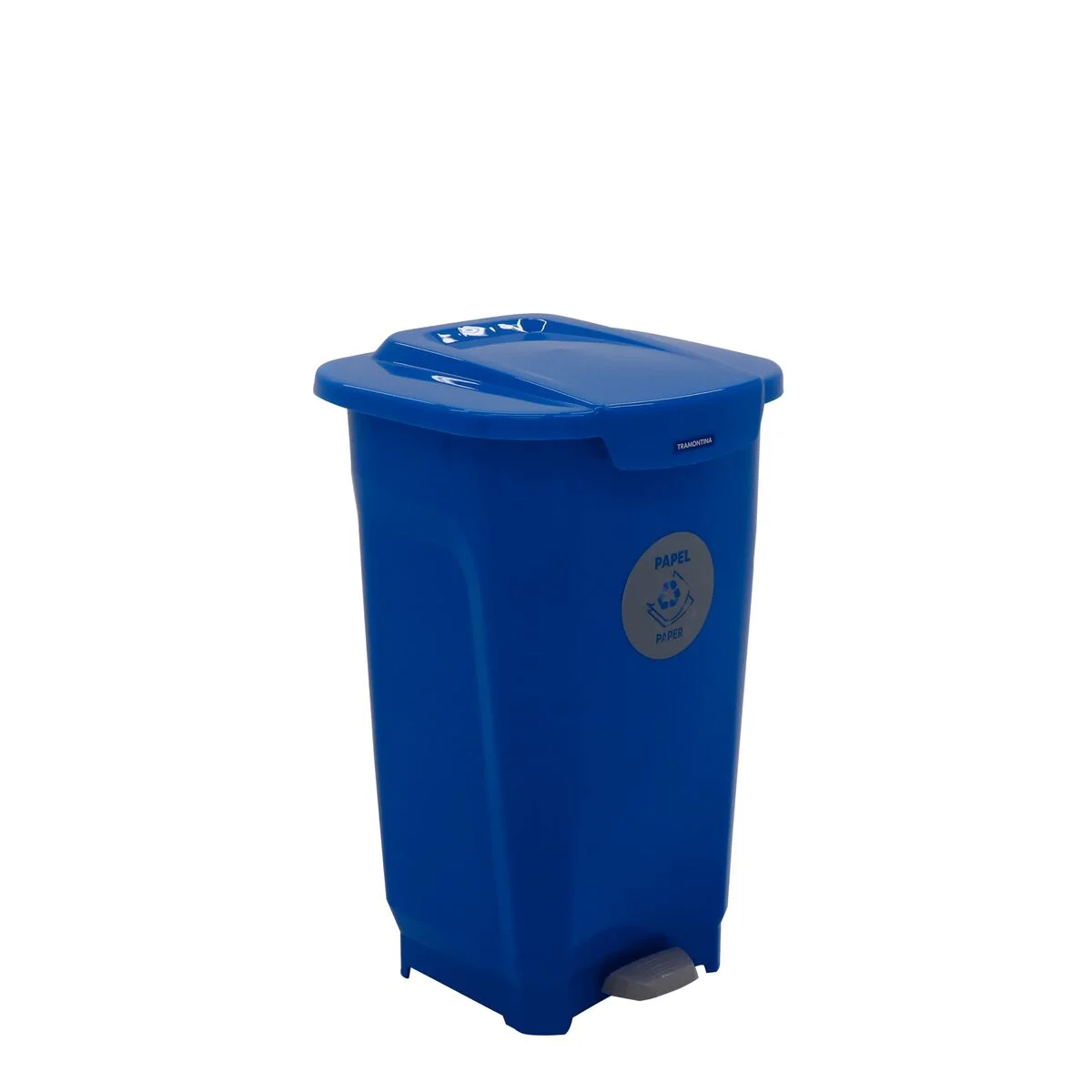 Lixeira Tramontina T-Force Coleta Seletiva em Polipropileno Azul 50 L