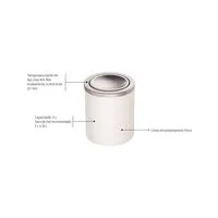 Lixeira Tramontina Útil Basculante em Aço Inox com Acabamento Acetinado e Corpo em Polipropileno Branco 5 L