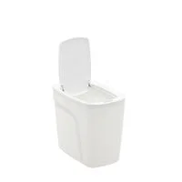 Lixeira Tramontina Urban em Polipropileno Branco com Tampa Click 6,5 L