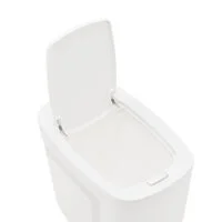 Lixeira Tramontina Urban em Polipropileno Branco com Tampa Click 6,5 L