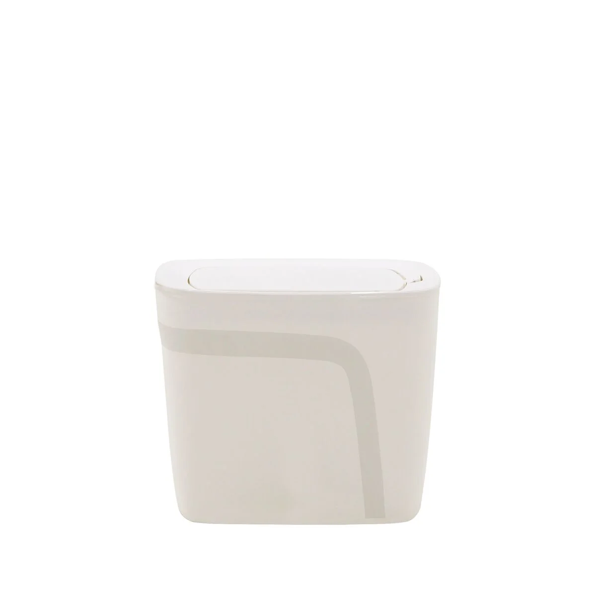 Lixeira Tramontina Urban em Polipropileno Branco com Tampa Click 6,5 L