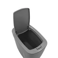 Lixeira Tramontina Urban em Polipropileno Cinza com Tampa Click 6,5 L