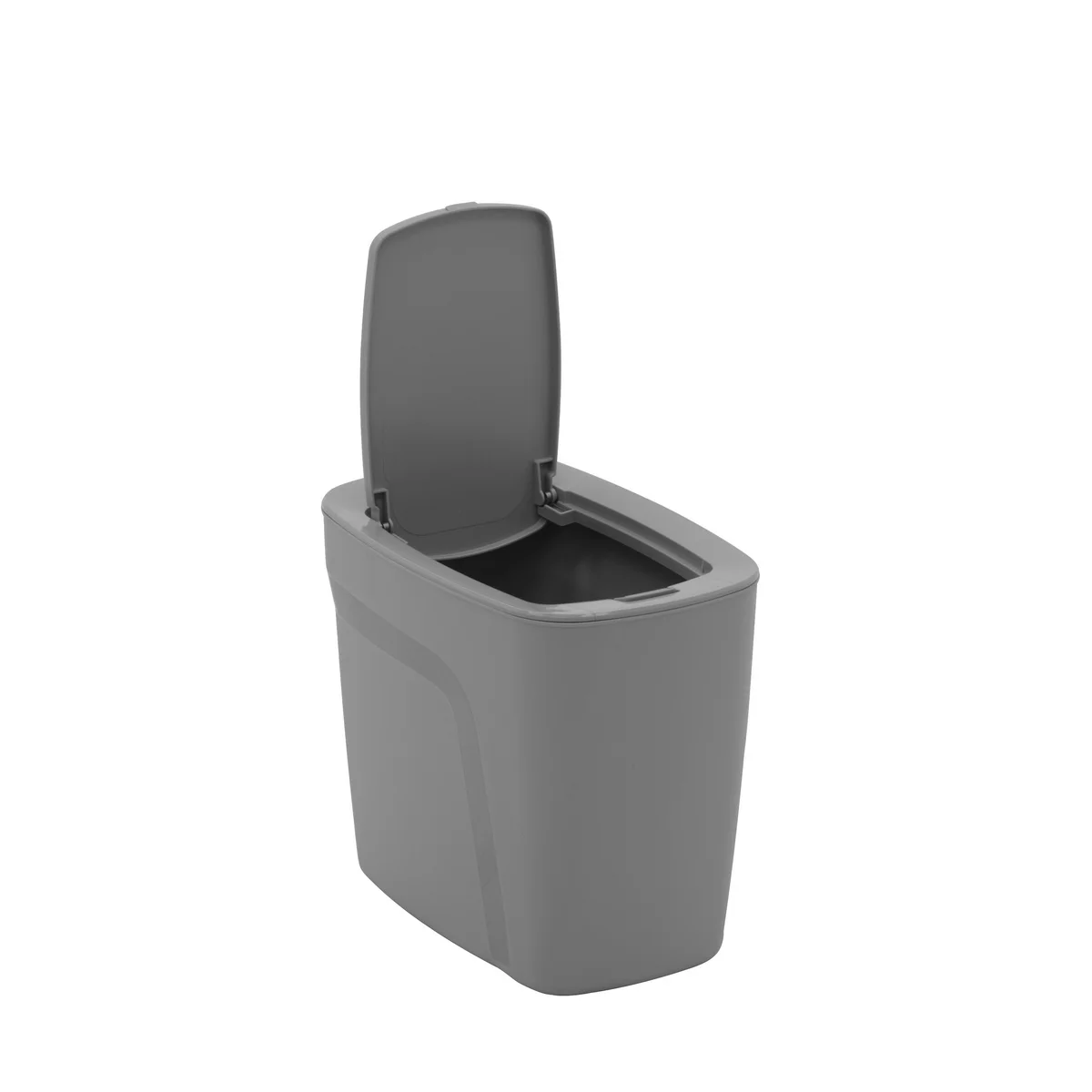 Lixeira Tramontina Urban em Polipropileno Cinza com Tampa Click 6,5 L