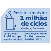 Lixeira com Pedal Tramontina Brasil em Aço Inox com Acabamento Polido e Balde Interno 3 L