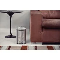 Lixeira com Pedal Tramontina Brasil em Aço Inox com Acabamento Polido e Balde Interno 3 L