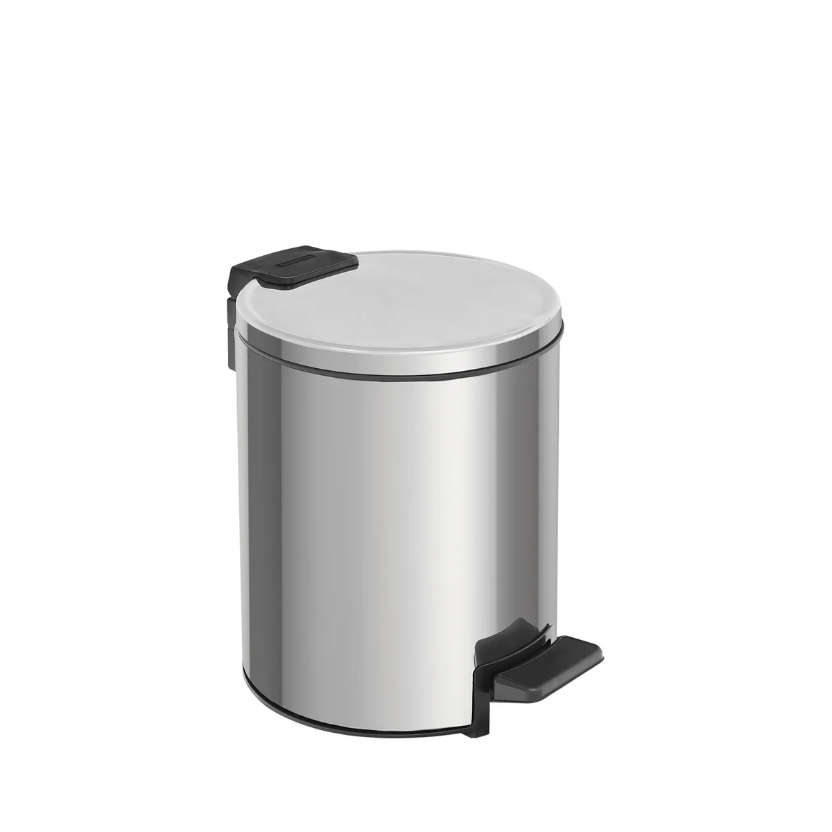 Lixeira com Pedal Tramontina Loop em Aço Inox com Acabamento Polido e Balde Interno 3 L