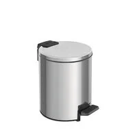 Lixeira com Pedal Tramontina Loop em Aço Inox com Acabamento Polido e Balde Interno 3 L