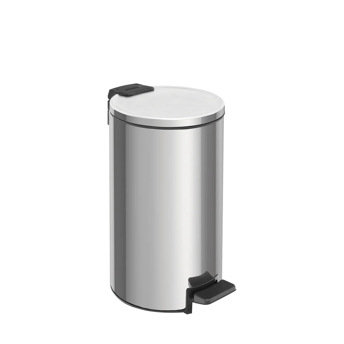 Lixeira com Pedal Tramontina Loop em Aço Inox com Acabamento Polido e Balde Interno 5 L