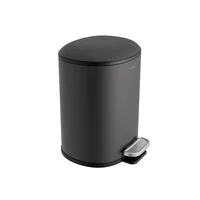 Lixeira com Pedal Tramontina Napoli em Aço Inox com Acabamento Black Matte 5 L