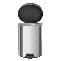 Lixeira com Pedal Tramontina New em Aço Inox com Acabamento Polido 12 L